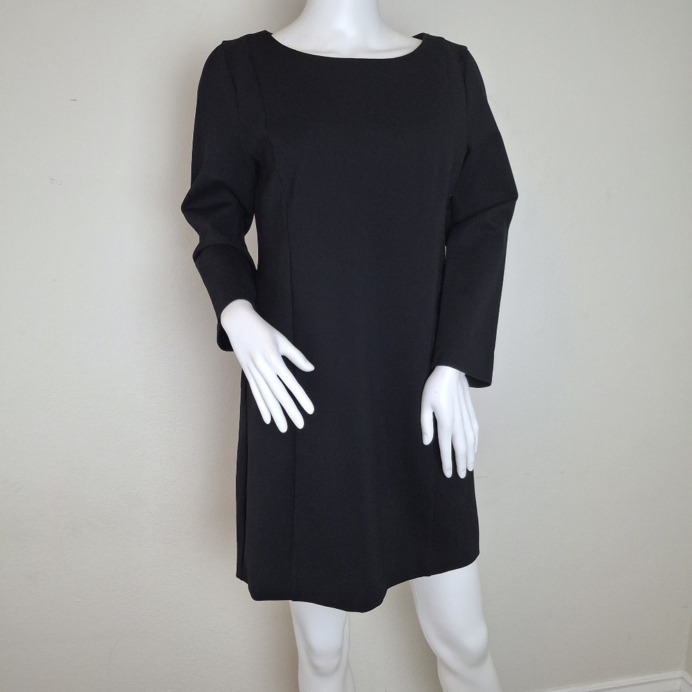 J. Crew Black Ponte Longsleeve Dress Size M